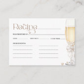 パールアンドプロセッコテーマブライダルシャワーレシピ エンクロージャーカード (正面)