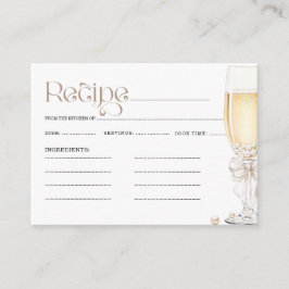 パールアンドプロセッコテーマブライダルシャワーレシピ エンクロージャーカード