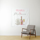 パールアンドプロセッコピンクブライダルシャワー タペストリー (インサイチュ)