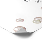 パールアンドプロセッコピンクブライダルシャワー ポスター (角)