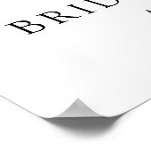 パールアンドプロセッコブライダルシャワーウェルカムサイン ポスター (角)