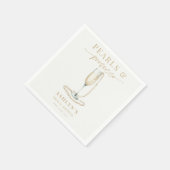 パールアンドプロセッコブライダルシャワーナプキンス スタンダードカクテルナプキン (角)