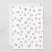 パールアンドプロセッコブルーブライダルシャワー 招待状 (裏面)