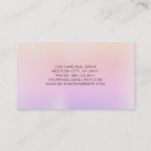 パールイエレガントリデスチェンスホログラフィックパステル 名刺 (裏面)