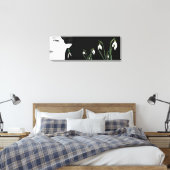 パールイヤリングの女の子のかわいらしファッションイラストレーション キャンバスプリント (インサイチュ (寝室))