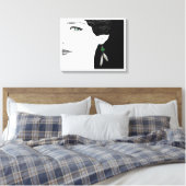 パールイヤリングの女の子ファッションイラストレーションアート キャンバスプリント (インサイチュ (寝室))