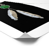 パールイヤリングの女の子ファッションイラストレーションアート ポスター (角)