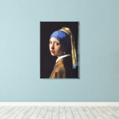 パールイヤリングを持つ女の子 – Johannes Vermeer キャンバスプリント (インサイチュ (ウッドフロア))