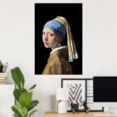 パールイヤリングアートポスタープリント ポスター (ホームオフィス)