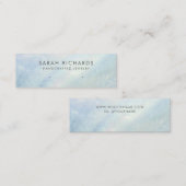 パールイヤリングディスプレイのライトブルーのシェルマザー スキニー名刺 (正面/裏面)