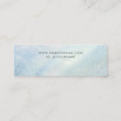 パールイヤリングディスプレイのライトブルーのシェルマザー スキニー名刺 (裏面)