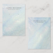 パールイヤリングディスプレイのライトブルージュエリーマザー 名刺 (正面/裏面)