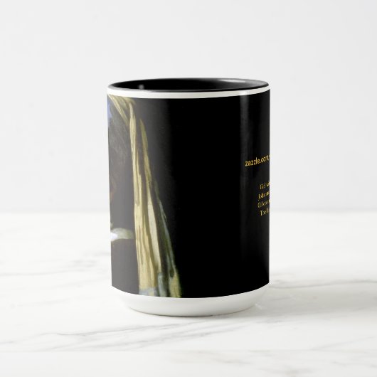 パールイヤリングバーマーファインアートの少女 マグカップ (中央)