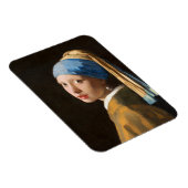 パールイヤリングポートレート絵画女 マグネット (右側)