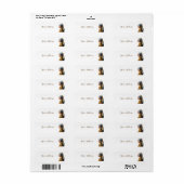 パールイヤリングポートレート絵画女 ラベル (フルシート)