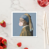 パールイヤリング付きバブルガムディーバ スタンダードカクテルナプキン (インサイチュ)