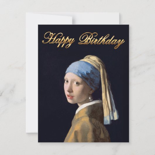 パールイヤリング付き女の子1665ハッピーバースデー (正面)