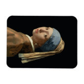 パールイヤリング付き女の子， c.1665-6 (キャンバス上の油) マグネット (横)