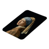 パールイヤリング付き女の子， c.1665-6 (キャンバス上の油) マグネット (左側)