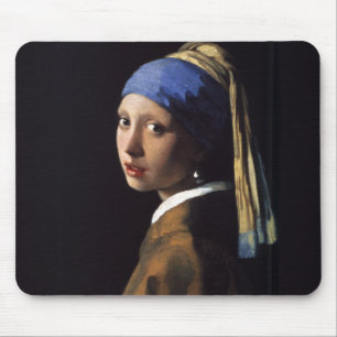 パールイヤリング絵画の女の子Vermeer マウスパッド