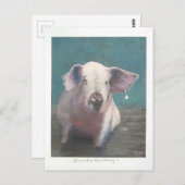 パールイヤリングIIを持つ女の子 ポストカード (正面/裏面)