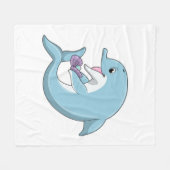 パールイルカ フリースブランケット (正面(横))