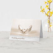 パールインシーシェルサンキューカード カード (黄色い花)