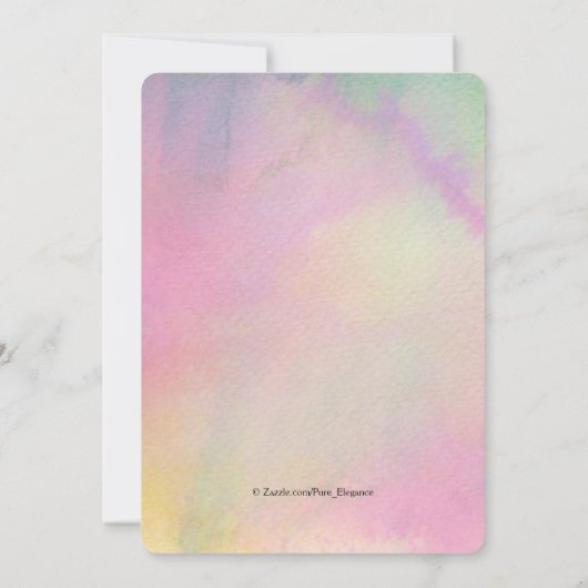 パールウォーターカラーマスカレードパーティー 招待状 (裏面)