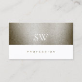 パールエレガントきらめくスネークパターンとイニシャル 名刺 (正面)