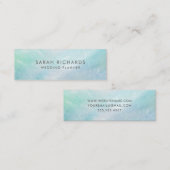 パールエレガントシェルのアクアブルーの母 スキニー名刺 (正面/裏面)