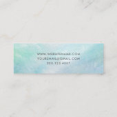パールエレガントシェルのアクアブルーの母 スキニー名刺 (裏面)