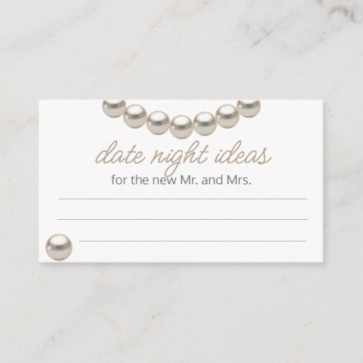 パールエレガントデート夜アイディア エンクロージャーカード (正面)
