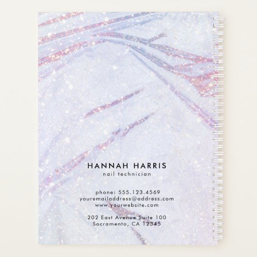 パールエレガントネイリストシックアポイントメント プランナー手帳 (裏面)