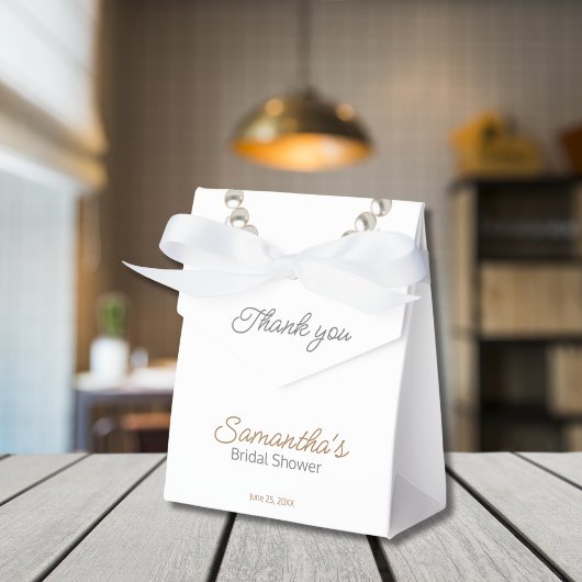 パールエレガントネックレスブライダルシャワーお気に入りボックス フェイバーボックス