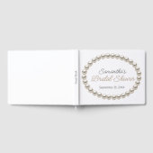 パールエレガントネックレスブライダルシャワーゲストブック ゲストブック (全面)