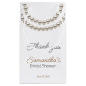 パールエレガントネックレスブライダルシャワー スモールペーパーバッグ (裏面)