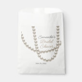 パールエレガントネックレスブライダルシャワー フェイバーバッグ (正面)