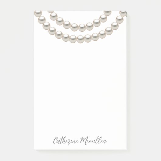 パールエレガントネックレス ポストイット (正面)