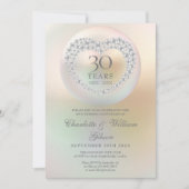 パールエレガントハート30周年結婚記念 招待状 (正面)