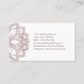 パールエレガントバラ金ゴールドロータスフラワー 名刺 (裏面)