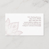 パールエレガントバラ金ゴールドロータスフラワー 名刺 (裏面)