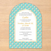 パールエレガントバルミツワー招待状 アクリル招待状 (正面)