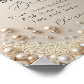 パールエレガントブライダルシャワーミモザバー ポスター (角)