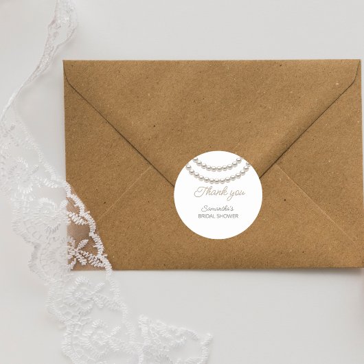 パールエレガントブライダルシャワー ラウンドシール