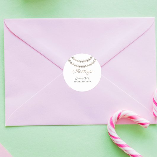 パールエレガントブライダルシャワー ラウンドシール