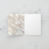 パールエレガントホワイトシェル抽象芸術 サンキューカード (内部)