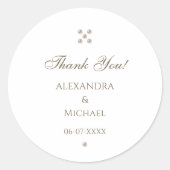 パールエレガント結婚の感謝 ラウンドシール (正面)