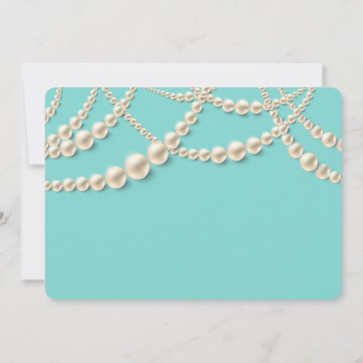 パールエレガント誕生日ディナー招待状 招待状 (裏面)