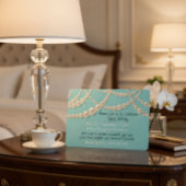 パールエレガント誕生日ディナー招待状 招待状