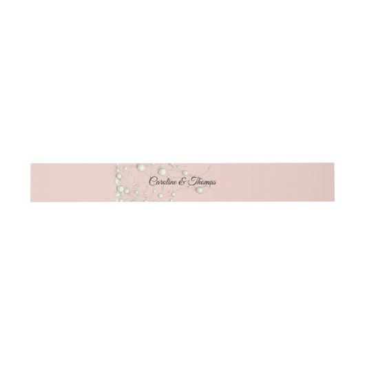 パールエレガント金ゴールドス結婚クリプトのロマンチック真珠 招待状ベリーバンド (フラット)
